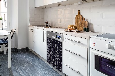 Aimant décoratif pour lave-vaisselle Cubes noirs