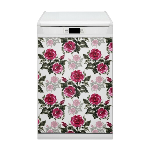 Aimant décoratif pour lave-vaisselle Roses peintes