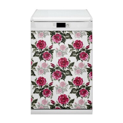 Aimant décoratif pour lave-vaisselle Roses peintes