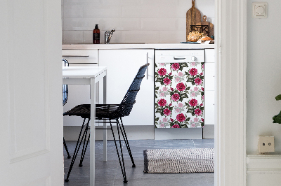Aimant décoratif pour lave-vaisselle Roses peintes
