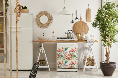 Deco magnetique pour lave vaisselle Plumes de paon