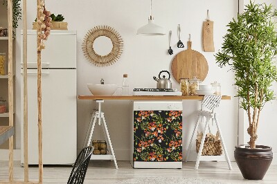 Aimant décoratif pour lave-vaisselle Fleurs rouges