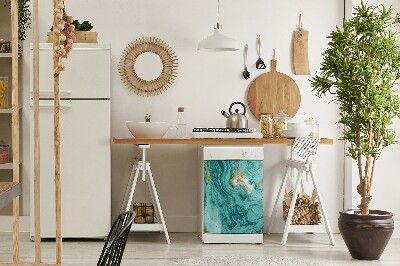 Aimant décoratif pour lave-vaisselle Marbre turquoise