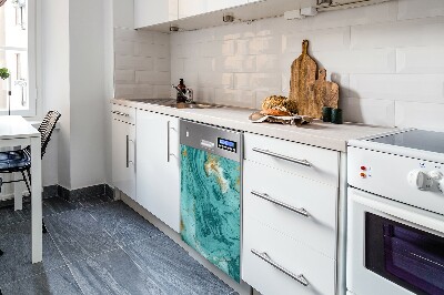 Aimant décoratif pour lave-vaisselle Marbre turquoise