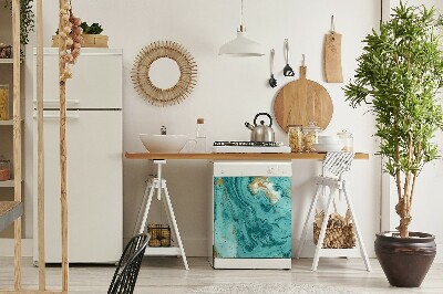 Aimant décoratif pour lave-vaisselle Marbre turquoise