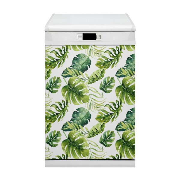 Aimant de couvercle de lave-vaisselle Feuilles exotiques