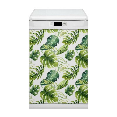 Aimant de couvercle de lave-vaisselle Feuilles exotiques