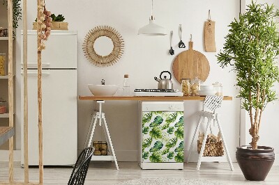 Aimant de couvercle de lave-vaisselle Feuilles exotiques