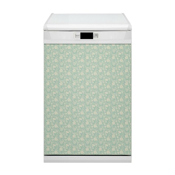 Aimant décoratif pour lave-vaisselle fleurs blanches