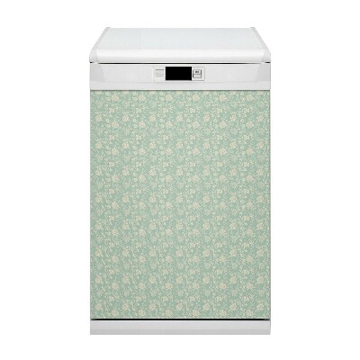 Aimant décoratif pour lave-vaisselle fleurs blanches