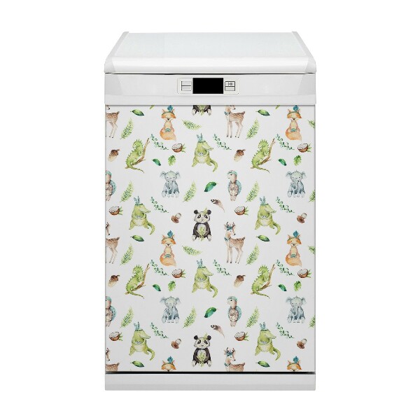 Aimant décoratif pour lave-vaisselle Animaux heureux