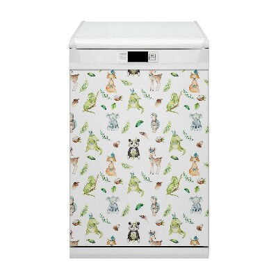 Aimant décoratif pour lave-vaisselle Animaux heureux