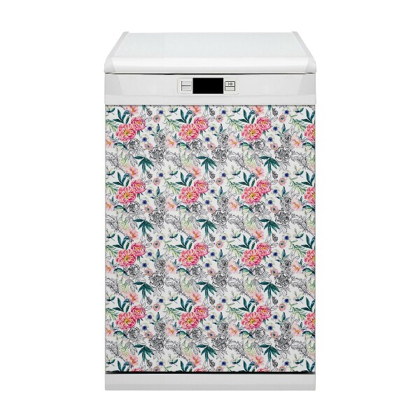 Aimant décoratif pour lave-vaisselle Image de printemps