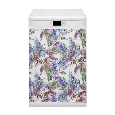 Aimant décoratif pour lave-vaisselle Feuilles violettes
