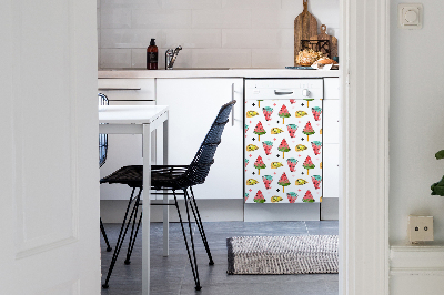 Aimant décoratif pour lave-vaisselle Pastèque sur un bâton