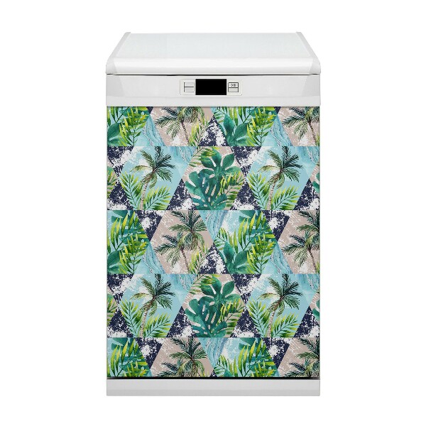 Aimant décoratif pour lave-vaisselle Mosaïque tropicale