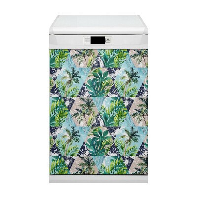 Aimant décoratif pour lave-vaisselle Mosaïque tropicale