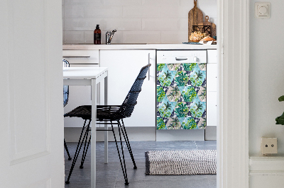 Aimant décoratif pour lave-vaisselle Mosaïque tropicale