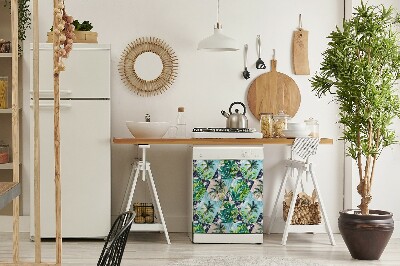 Aimant décoratif pour lave-vaisselle Mosaïque tropicale