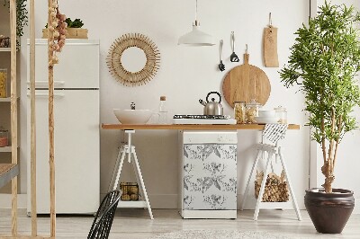 Deco magnetique pour lave vaisselle Fleurs de griffonnage