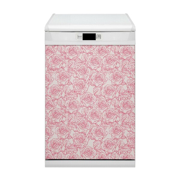 Magnet pour lave vaisselle Roses doodle