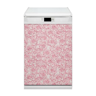 Magnet pour lave vaisselle Roses doodle