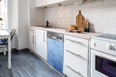 Deco magnetique pour lave vaisselle Abstraction bleue