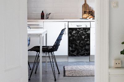 Aimant de couvercle de lave-vaisselle Abstraction noire