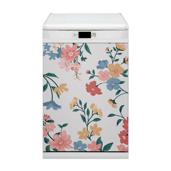 Deco magnetique pour lave vaisselle Fleurs colorées