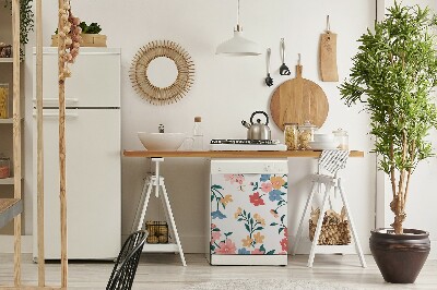 Deco magnetique pour lave vaisselle Fleurs colorées