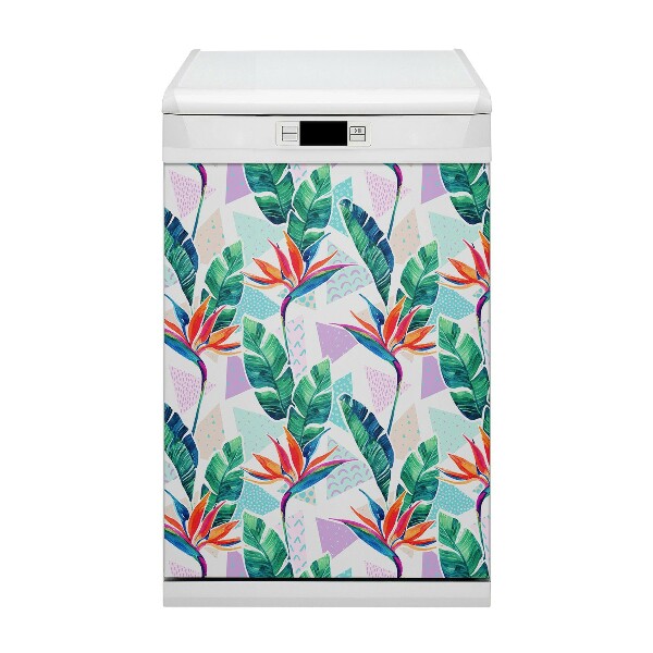 Deco magnetique pour lave vaisselle Flore tropicale