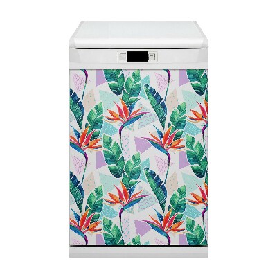 Deco magnetique pour lave vaisselle Flore tropicale