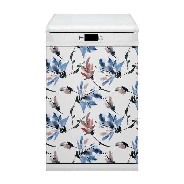 Deco magnetique pour lave vaisselle Fleurs aquarelles