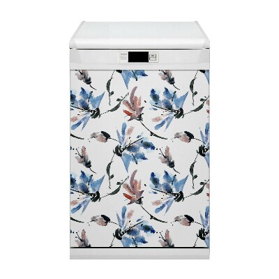 Deco magnetique pour lave vaisselle Fleurs aquarelles