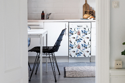 Deco magnetique pour lave vaisselle Fleurs aquarelles
