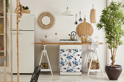 Deco magnetique pour lave vaisselle Fleurs aquarelles