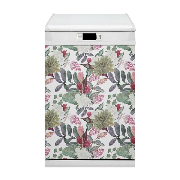 Aimant décoratif pour lave-vaisselle Fleurs colorées