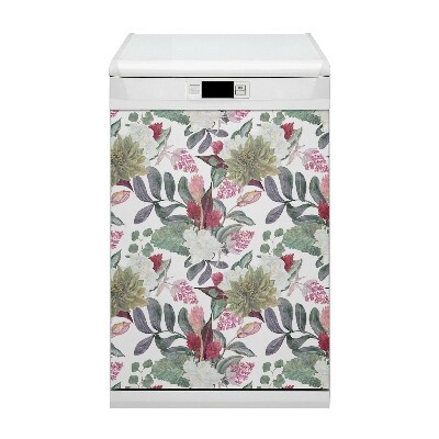 Aimant décoratif pour lave-vaisselle Fleurs colorées