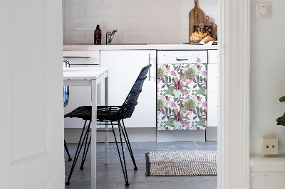 Aimant décoratif pour lave-vaisselle Fleurs colorées