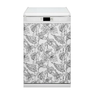 Deco magnetique pour lave vaisselle Contours les fleurs