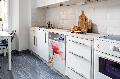 Aimant décoratif pour lave-vaisselle Fleurs aquarelles
