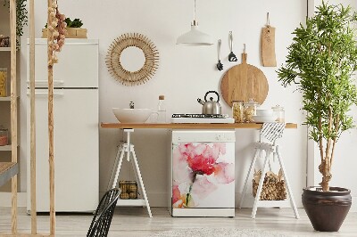 Aimant décoratif pour lave-vaisselle Fleurs aquarelles