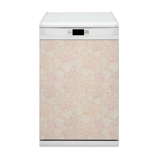 Magnet pour lave vaisselle Pivoines roses