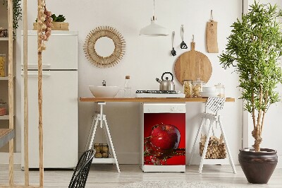 Deco magnetique pour lave vaisselle Pomme rouge