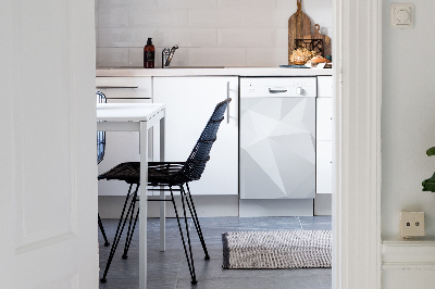 Deco magnetique pour lave vaisselle Abstraction blanche