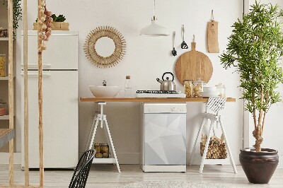 Deco magnetique pour lave vaisselle Abstraction blanche