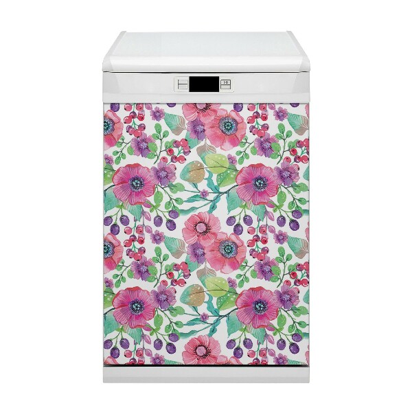 Aimant décoratif pour lave-vaisselle Fleurs et baies
