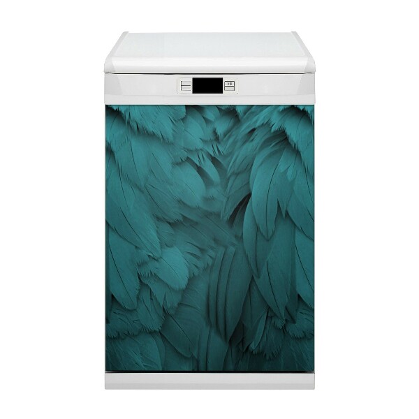 Magnet pour lave vaisselle Plumes bleues