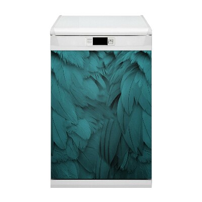 Magnet pour lave vaisselle Plumes bleues
