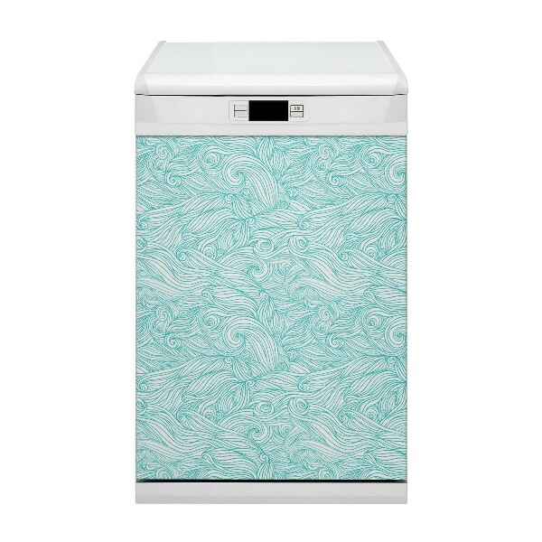 Deco magnetique pour lave vaisselle Vagues vintage